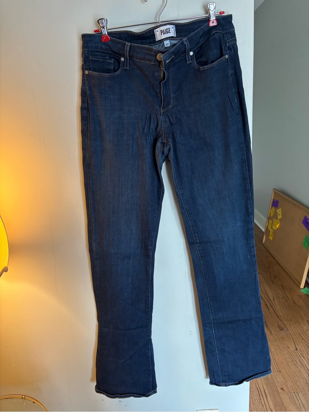 PAIGE Women's Dark Indigo Straight Leg Jeans